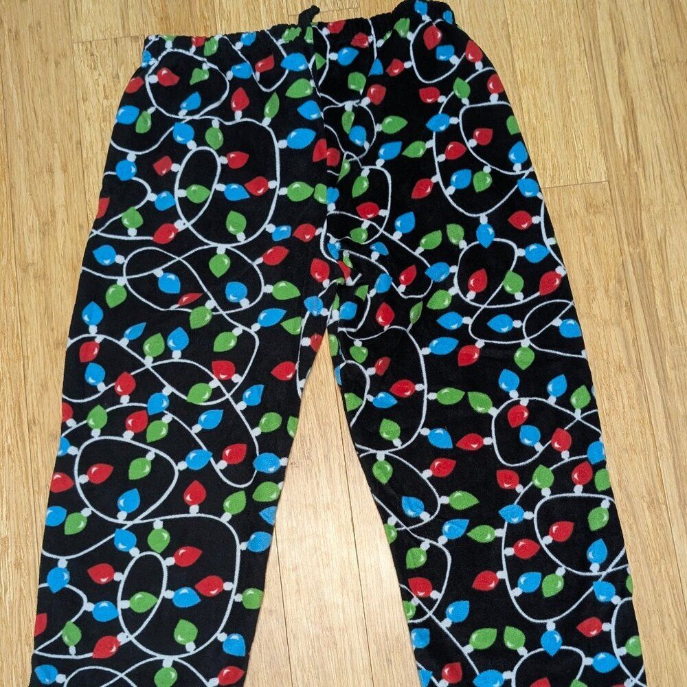 #followme Colorful Christmas Lights Men's Pajama Pants Size 2X - Picture 3 of 7